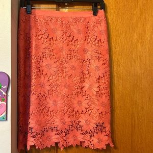 Coral Lace Skirt